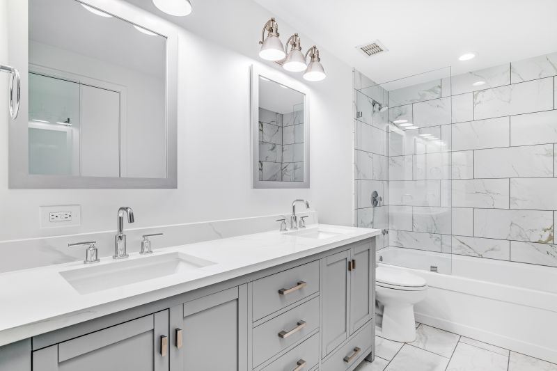 Spacious Bathroom with Double Vanities